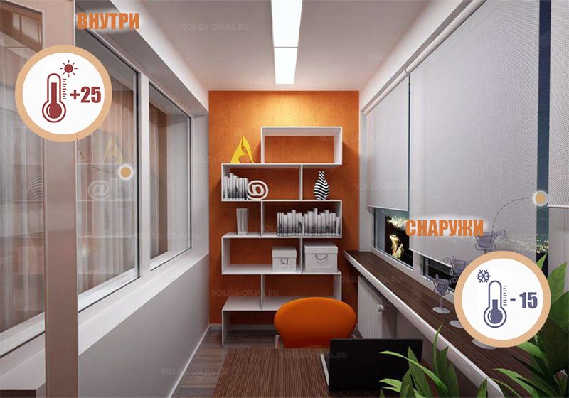 Тёплое пластиковое остекление балкона