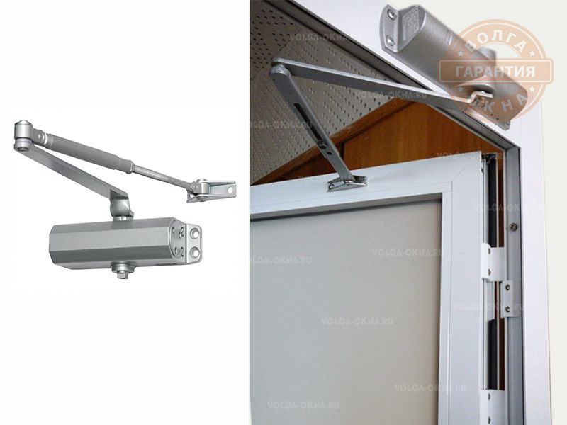 Установка доводчика на ПВХ и AL двери