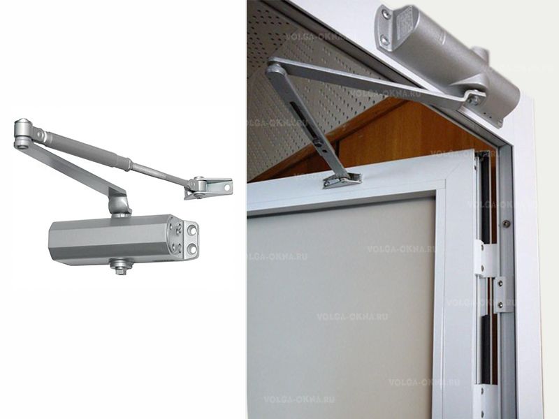 Установка доводчика на пластиковую дверь