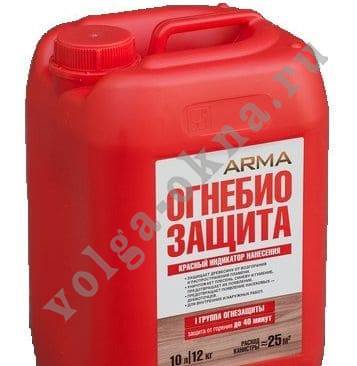 Обработка деревянной обрешётки огне-биозащитным составом